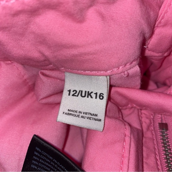 BDG Urban Outfitters Pink Wide Leg Cargo Pants Size 12 Retro Y2K Stretch - Picture 4 of 9